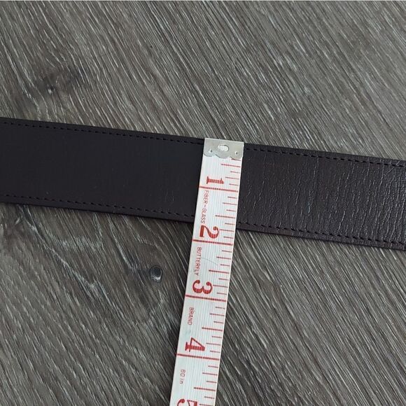 Brown Leather Belt With Attached Mini Waist Bag 46" Length - Picture 6 of 6